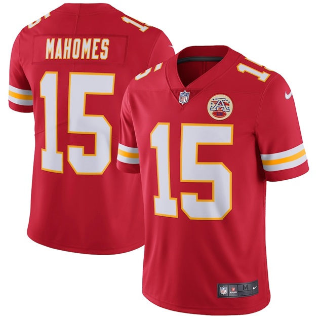 mens nike patrick mahomes red kansas city chiefs limited jersey